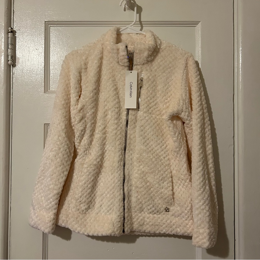 Cream Calvin Klein Zip Up